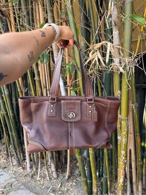 Brown Leather Tote Handbag